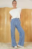 Shoreditch Stripe Lounge Flare Trouser Iceberg & Navy /5=